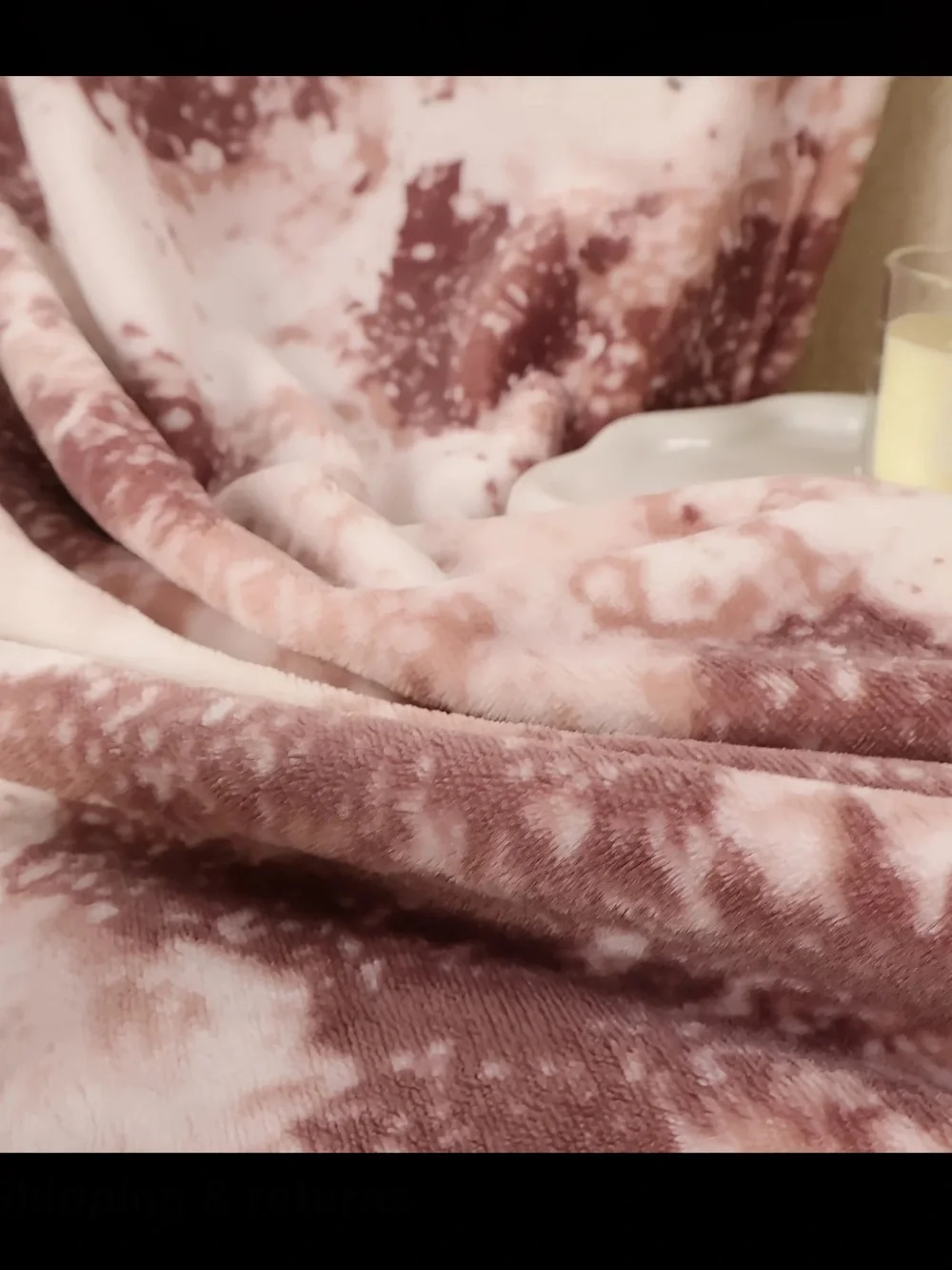 Plush Marbled Rose Throw Blanket - Home Bedding